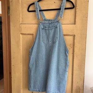 Denim Pocket Pinafore Mini Dress